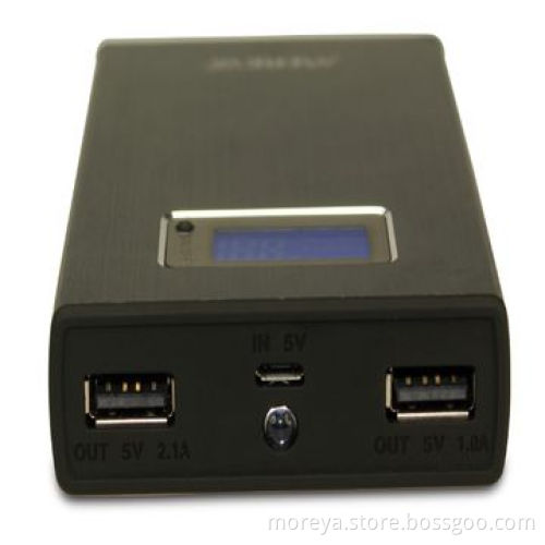 Intelligent and useful power bank with high quality 18,650 battery and double USB ports